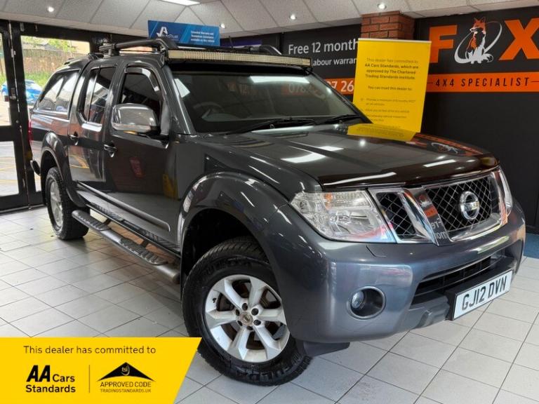 No VAT, 12 reg Nissan Navara 2.5 Dci Tekna automatic double cab 4x4, rear canopy