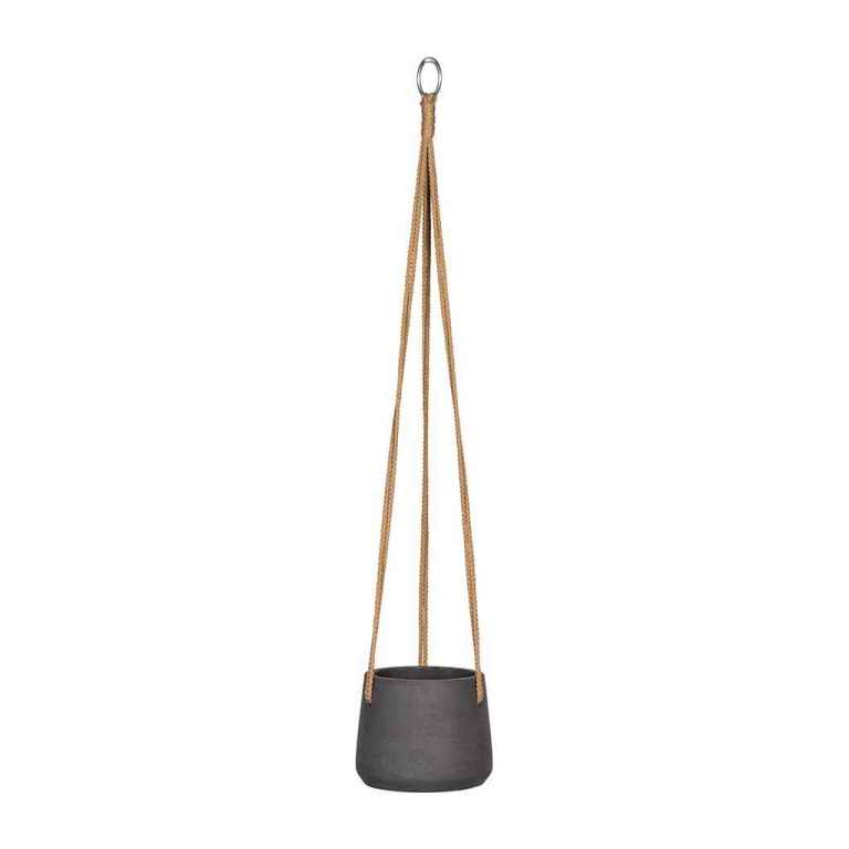 Patt Hanging Plant Pot - Black Washed