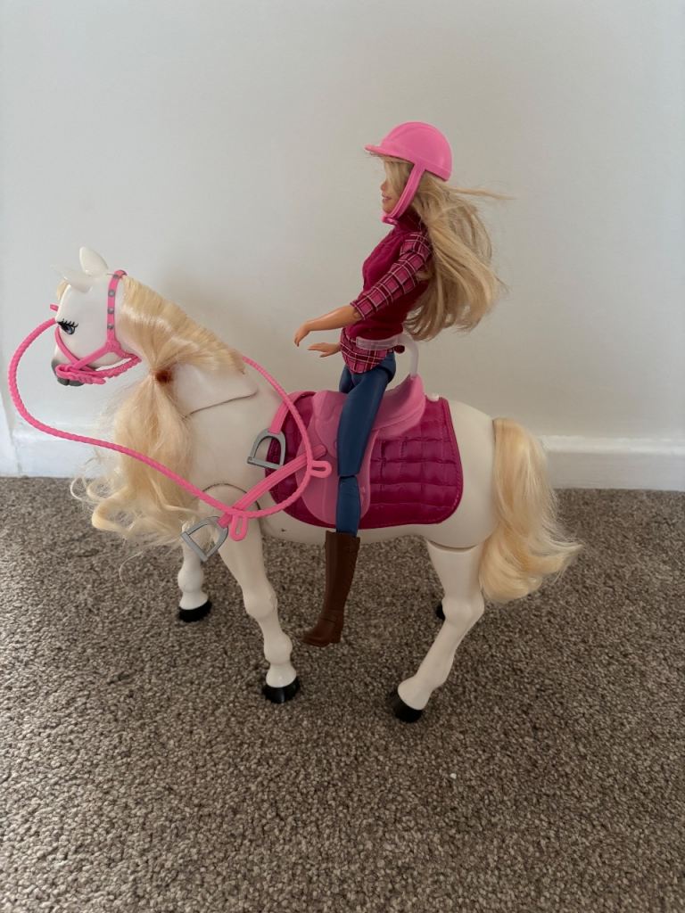 Barbie horse with doll 