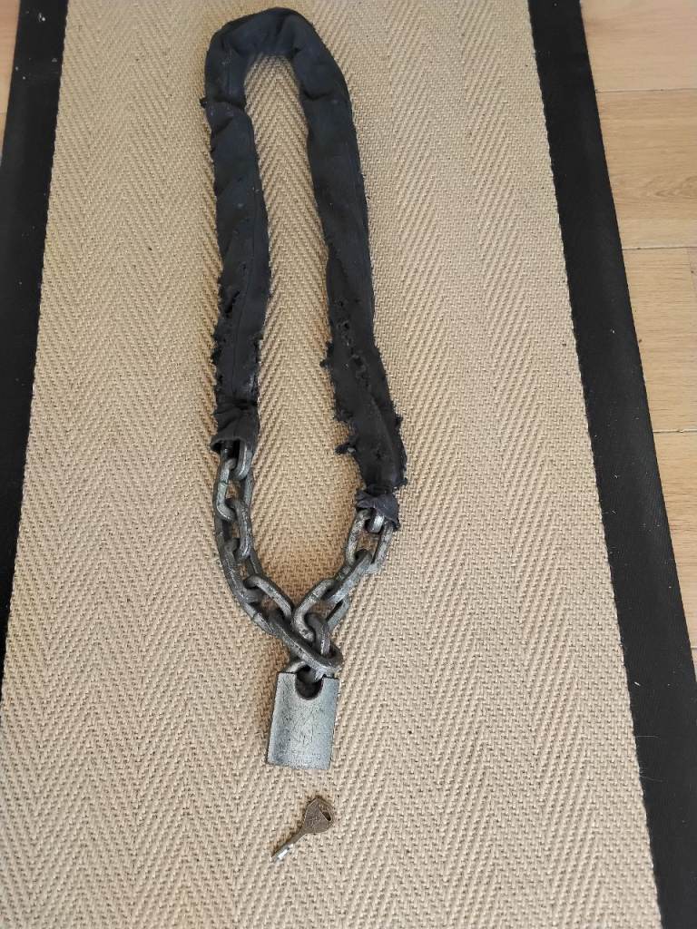 MOTORBIKE/SCOOTER SQUARE LINK SECURITY CHAIN and PADLOCK