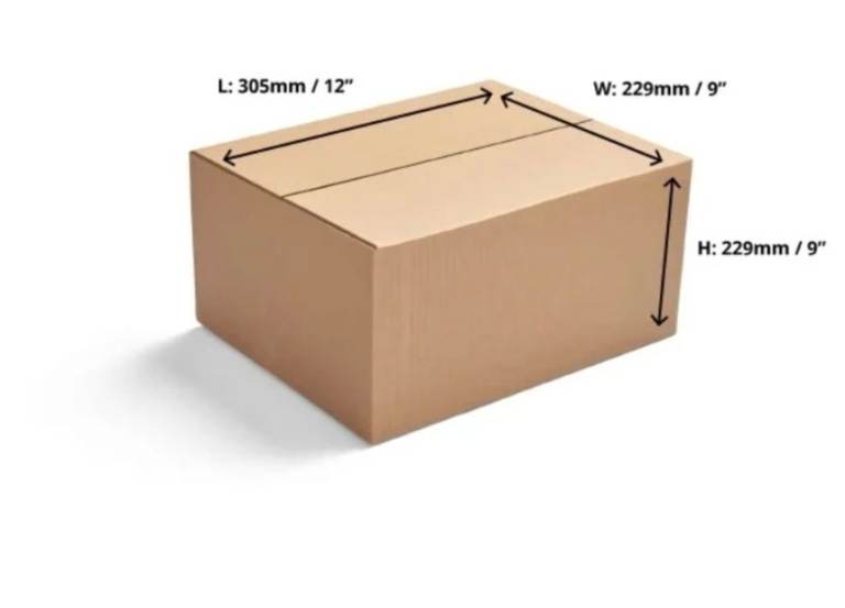 Sturdy Brown Cardboard Box – 305x229x229mm