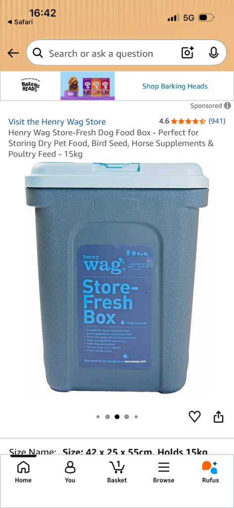 Wag store fresh box for dog food