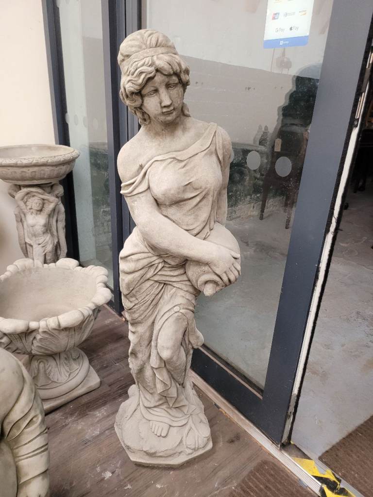 Tall water goddess garden ornament 