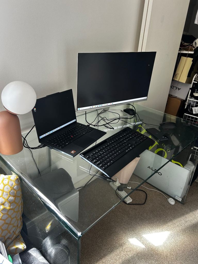Habitat tempered glass desk