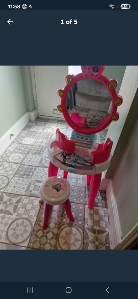 Barbie make up desk with mirror and seat *free*
