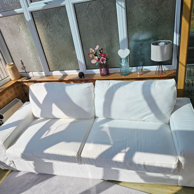 Large white ikea sofa