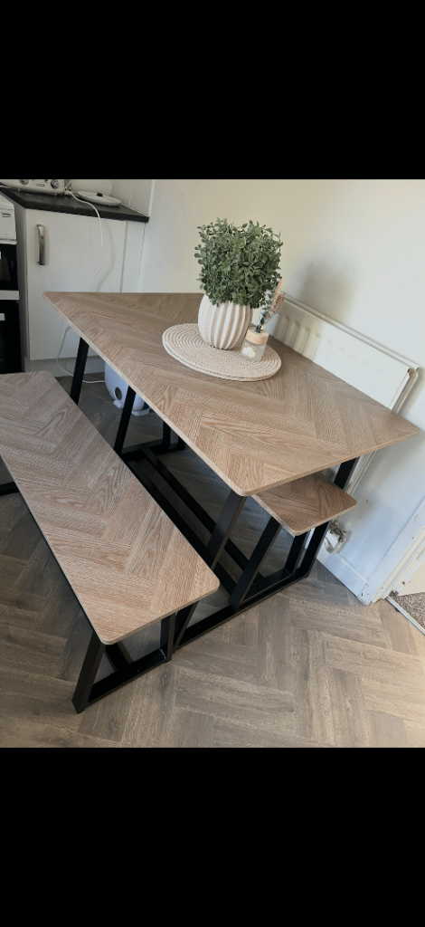 Dining Table and Bench Set  