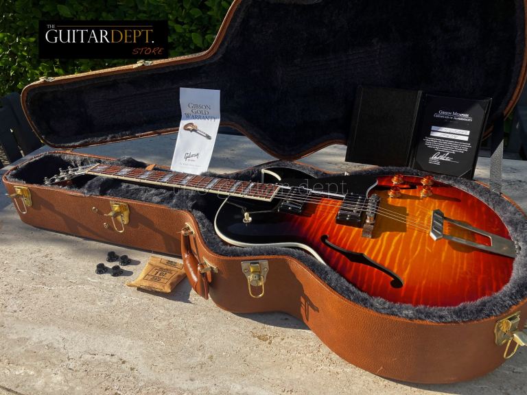 ♚BEAUTIFUL♚MINT!♚2017 Gibson ES-175 Hollowbody♚'AAAA' DEEP TIGER FLAME♚335♚7.6LB