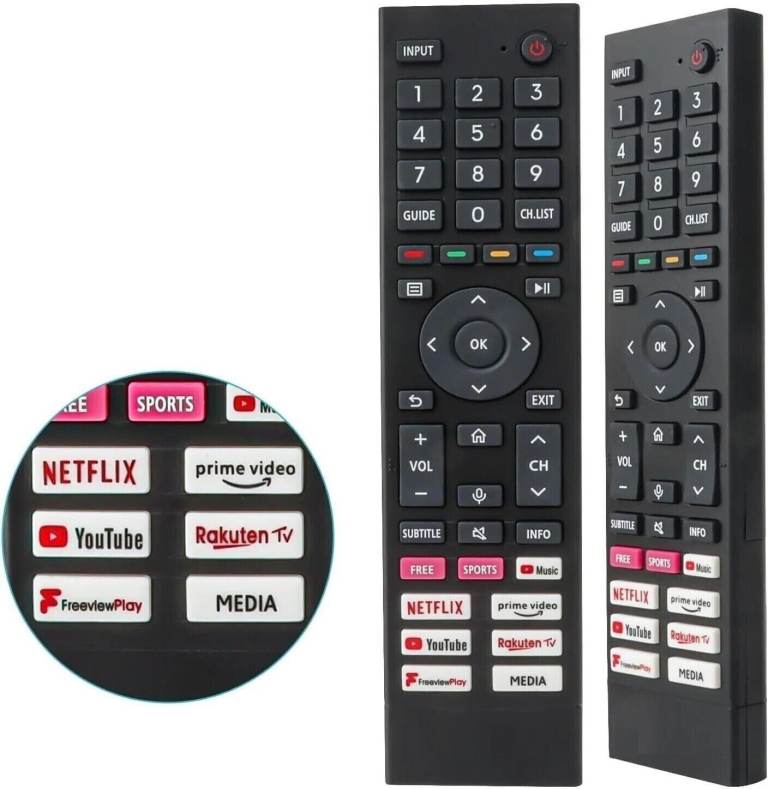 📺 Hisense 4K TV Remote Control ERF3A80 UHD Television 50A6G 50A6GTUK 75A6G 75A6GTUK 65A6GTUK