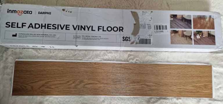 Inmozata Self Adhesive Vinyl Floor Planks - New, Brown Wood Effect