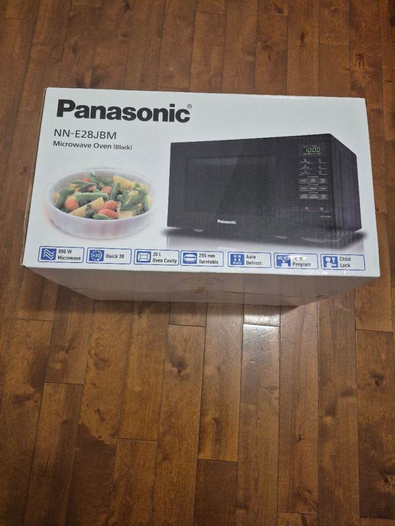 Panasonic 800W Standard 20L Microwave Oven, Auto Program, NN-E28JBMBPQ - Black