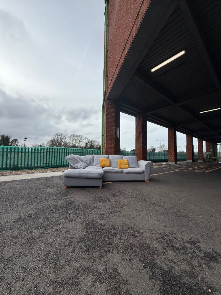 Light Grey DFS L Shape Corner Sofa Bed DELIVERY AVAILABLE 