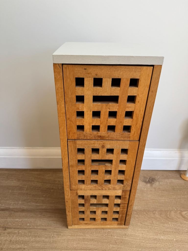 Wooden bathroom storage unit