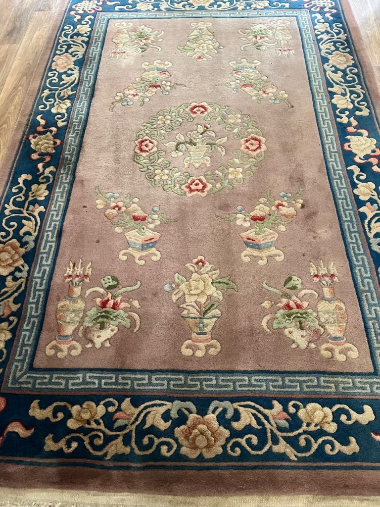 Chinese Handwoven Thick Wool Pile Rug 