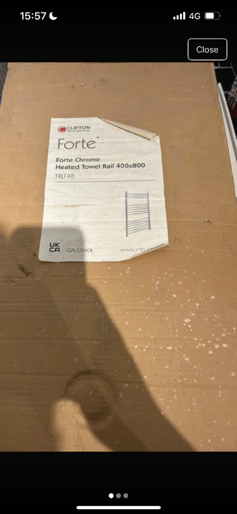 Forte chrome towel rail