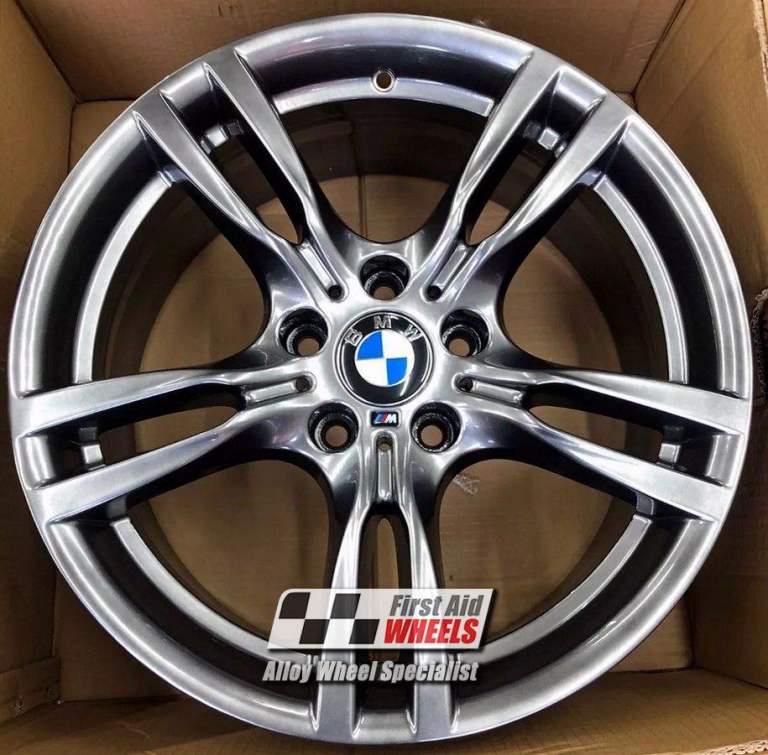 R421SC Swap BMW 3 4 SERIES 4x 18'' GENUINE STYLE 400M SHADOW CHROME ALLOY WHEELS