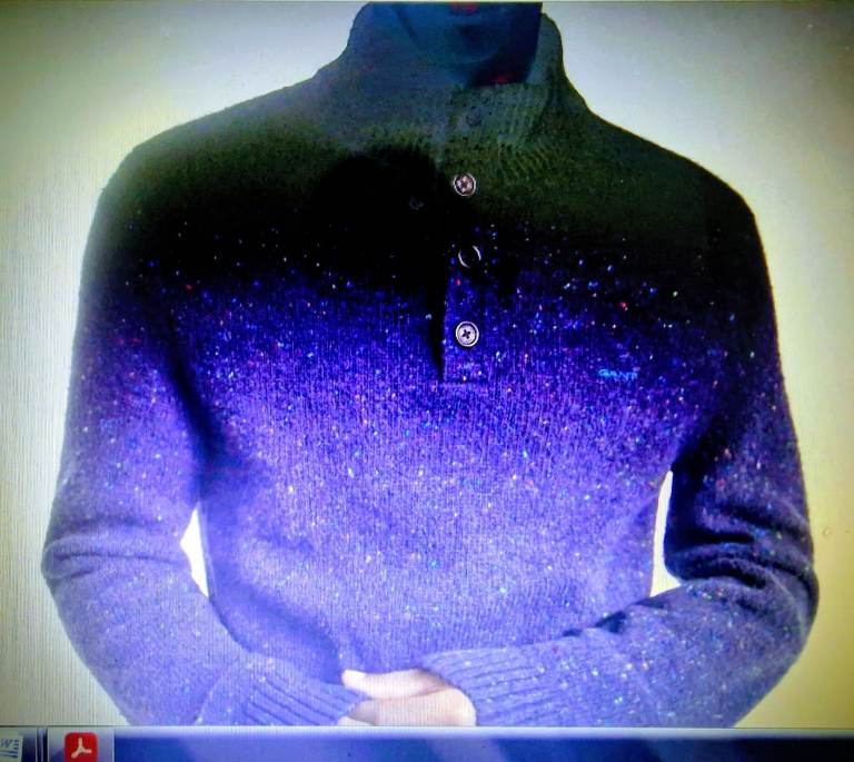 Stylish Gant Men's Jumper – Blue Ombre Design, Good Condition