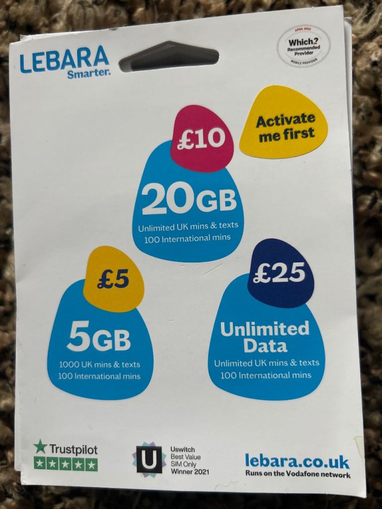 LEBARA SIM card 