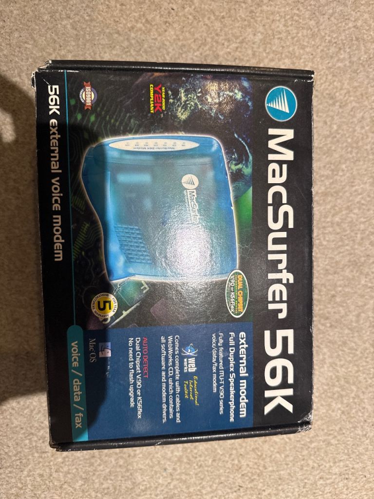 MacSurfer 56K External Voice Modem - NEW in Box