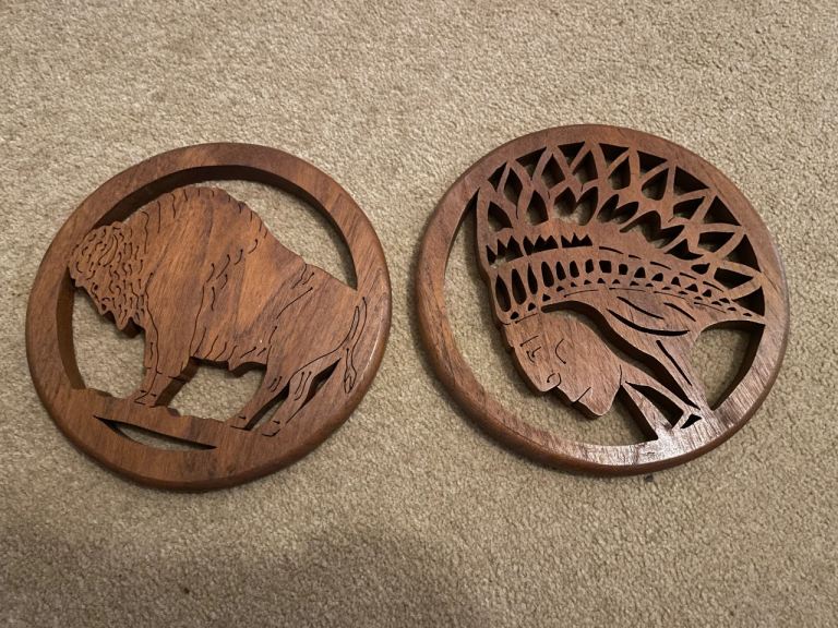 Handcrafted Wooden Trivet Hot Pads 