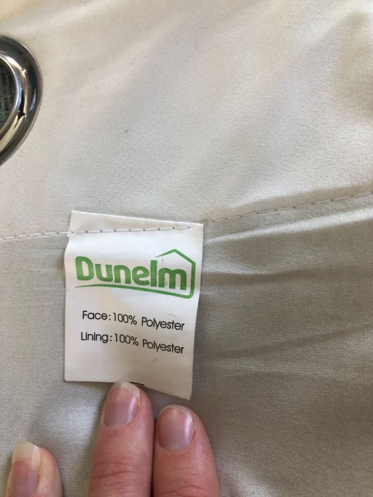 Dunelm Duck Egg Highland Check Curtains 168cm x228cm