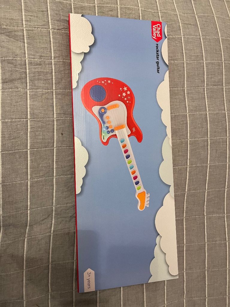 Chad Valley Multicoloured Rockstar Guitar Toy - Brand New in Box