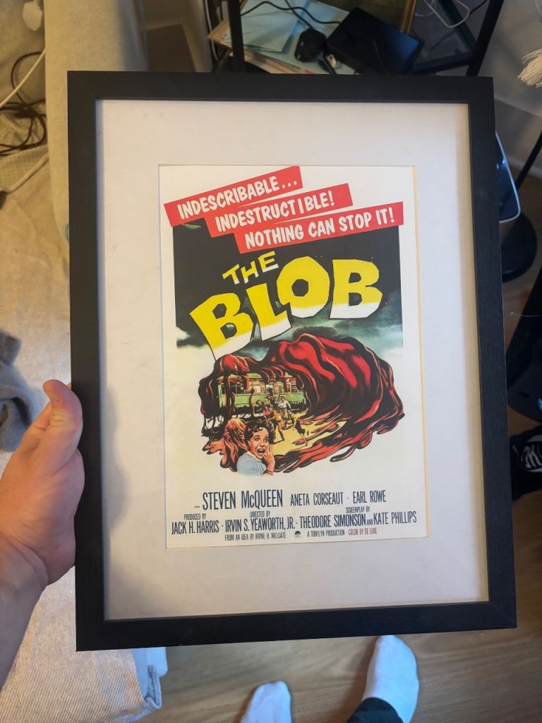 The Blob Movie Poster Print in Black Frame