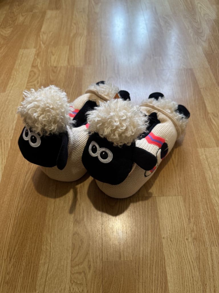 Coddies Shaun the sheep slippers Wallace and Gromit Size Medium UK4 - 8