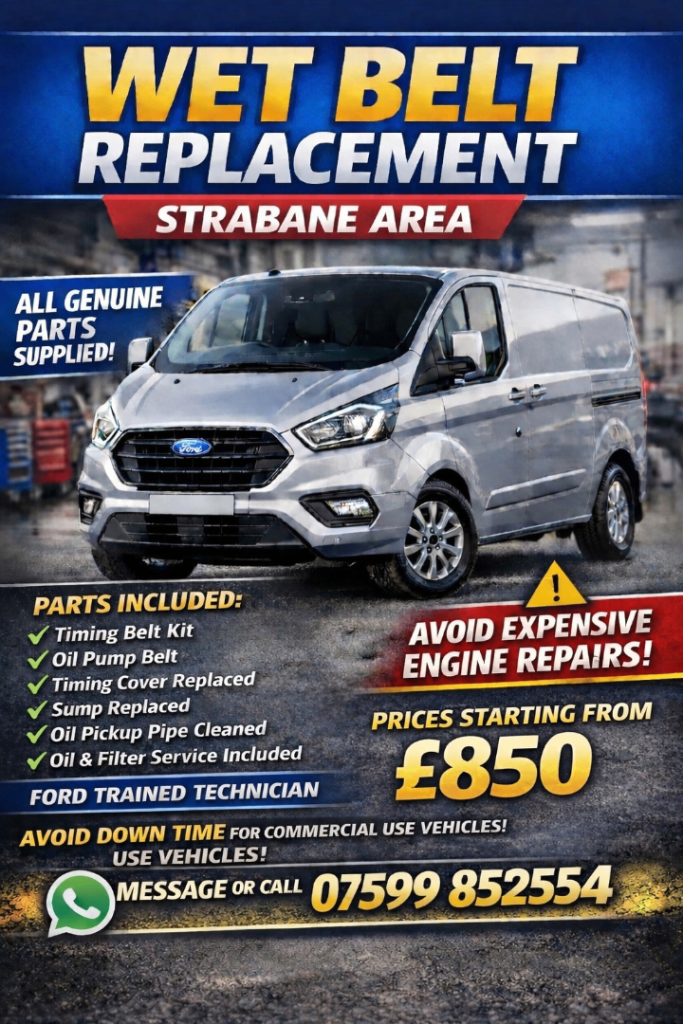 Wet belt services ford transit