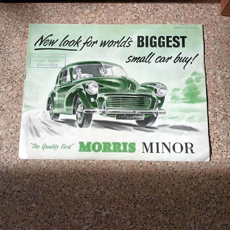 Morris Minor Vintage Car Advert Magazine Page