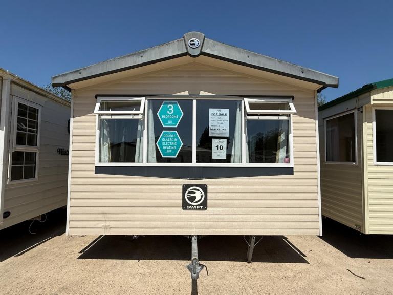 38x12ft 3 Bed Static Caravan - DG, EH, New Carpet - Offsite / Self Build 