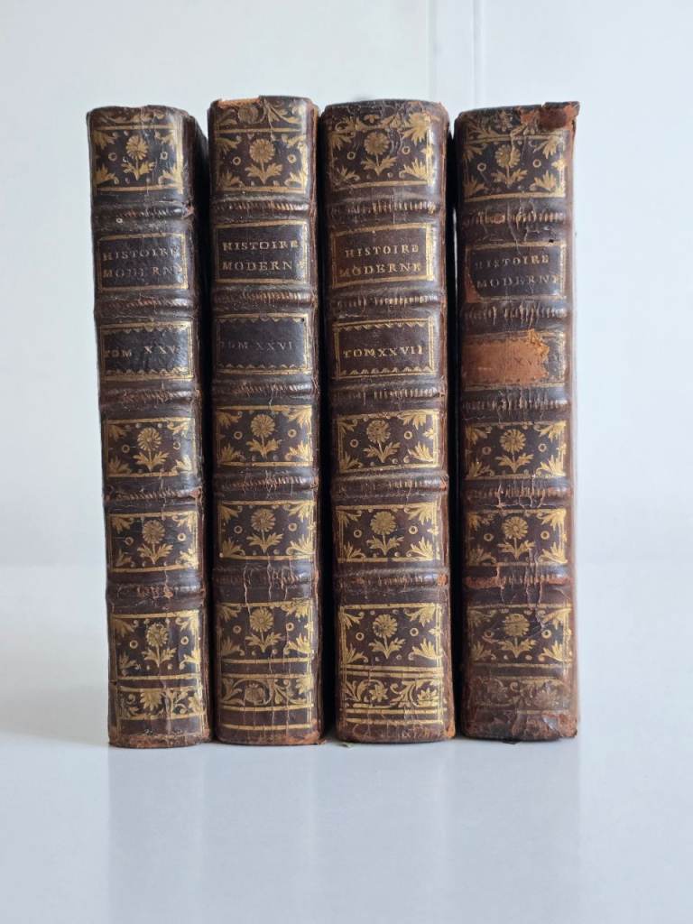 £45/Each 1776 Antique Georgian Histoire Moderne-Americas&Polar Region-Norway Leather Book Vol 25-28
