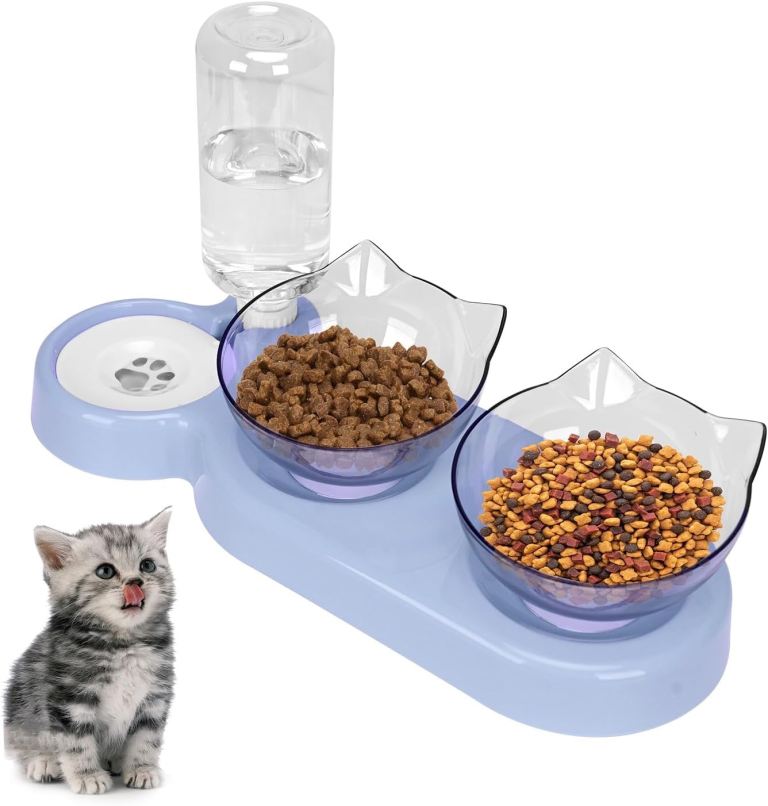 TOWEAR 3-in-1 Cat & Dog Feeder Set – Tilted 15° Ergonomic Bowls (New)