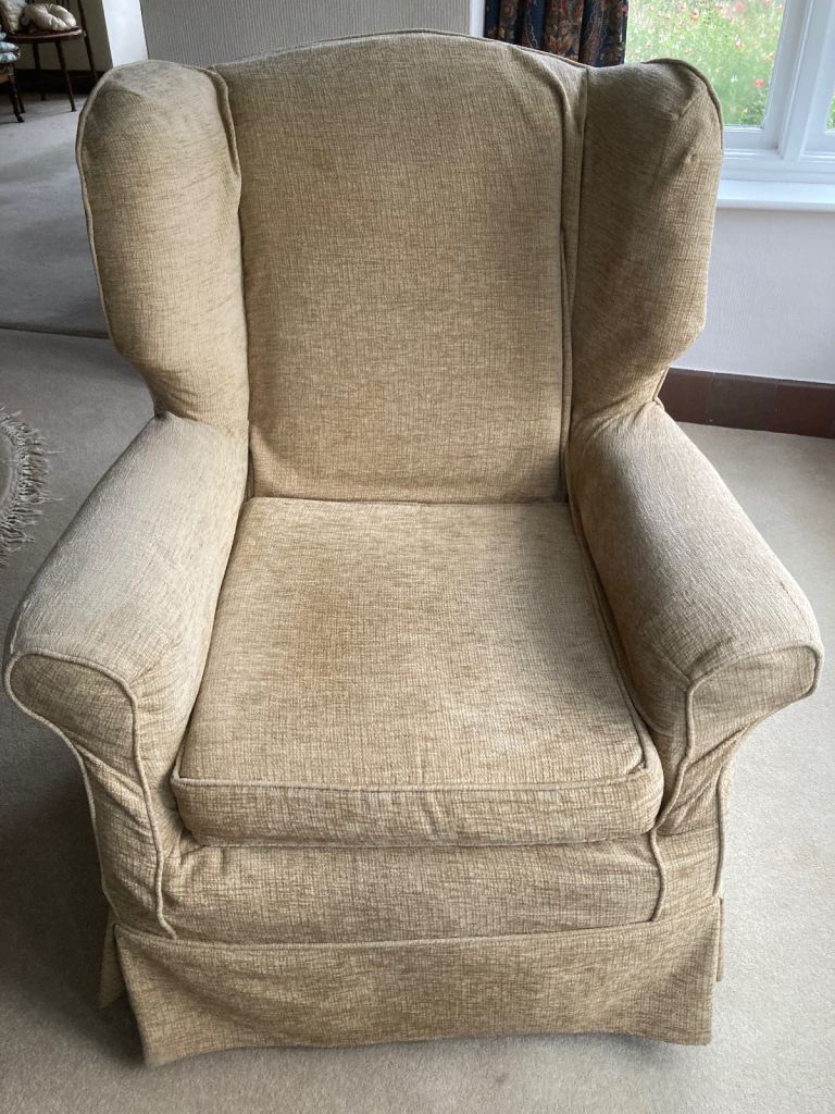 image for Classic Upholstered Wingback Armchair