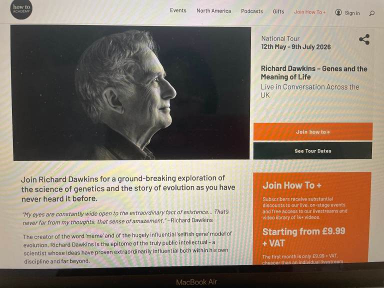 Richard Dawkins Tour Bristol Beacon Tickets x2