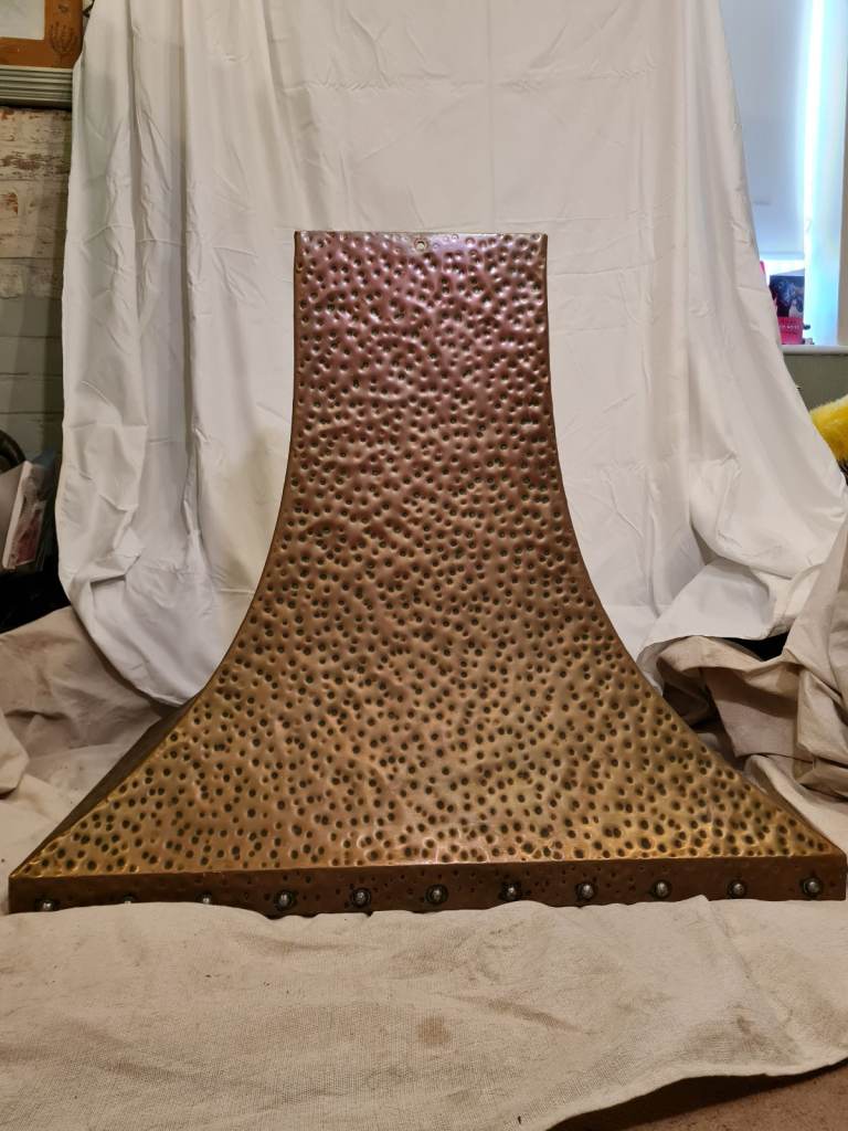 image for Antique hammered copper cooker hood