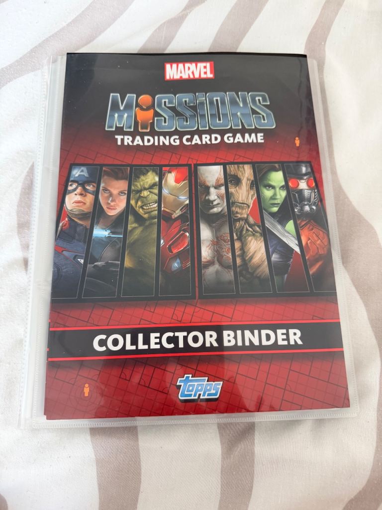 Marvel Missions Trading Card Game Collector Binder & Cards