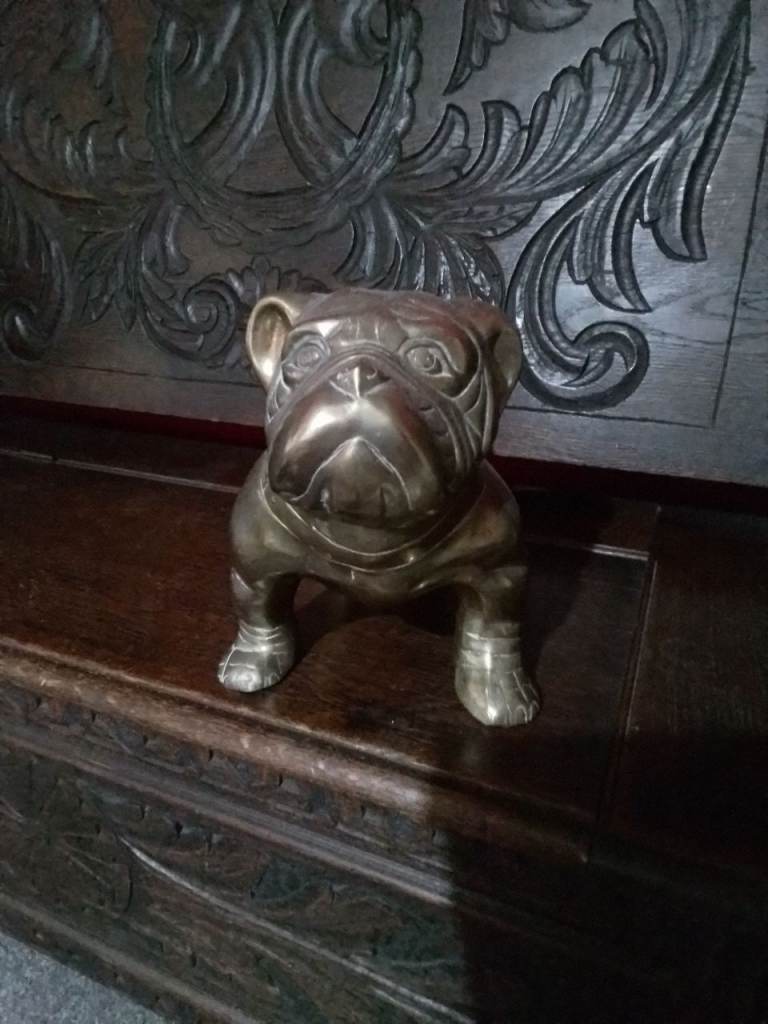 Vintage Brass Bulldog Figurine – Good Condition