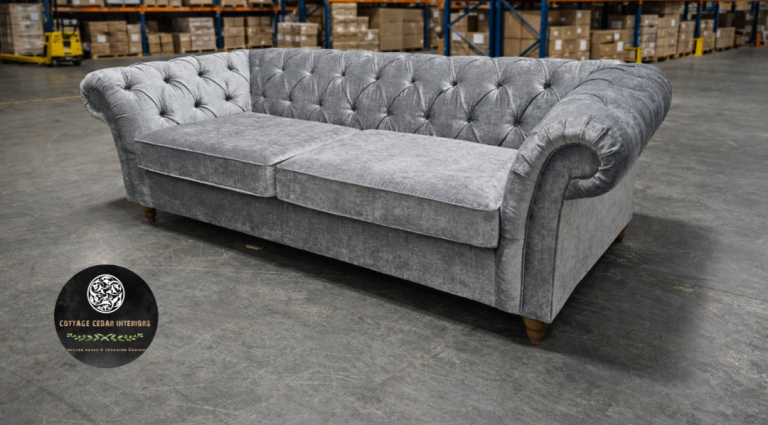 Next Gosford antique velvet light grey sofa medium 3 seater Rrp £1650