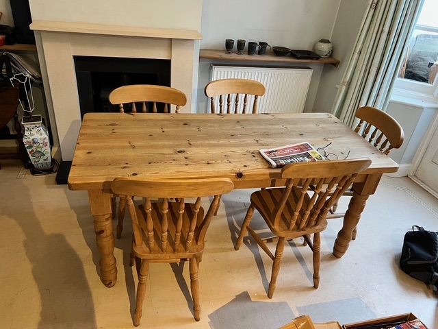 Dining table and chairs 