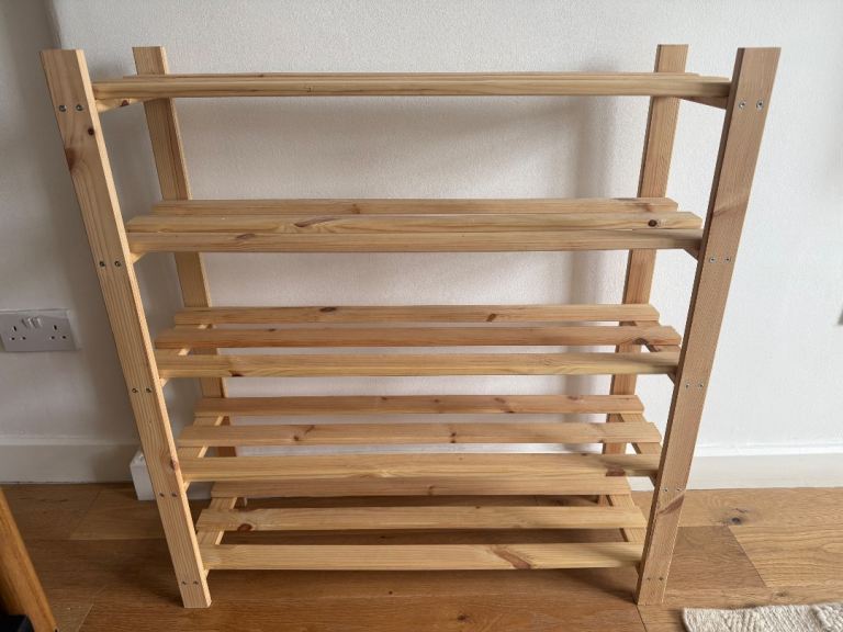 Wooden shelves unit
