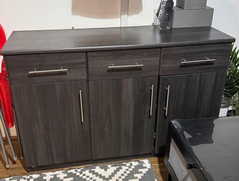 Argos Home Anderson Black 3 Door 3 Drawer Sideboard