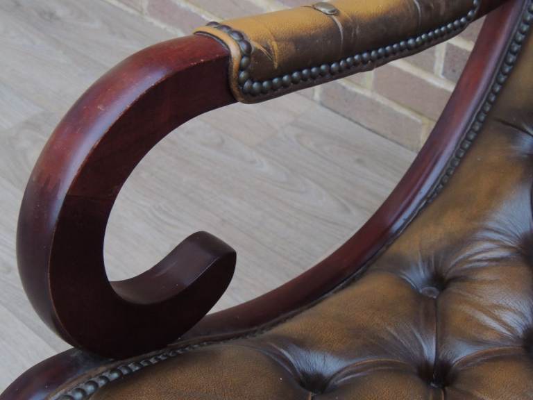 Whiskey Brown Chesterfield Rocking Chair (UK Delivery)