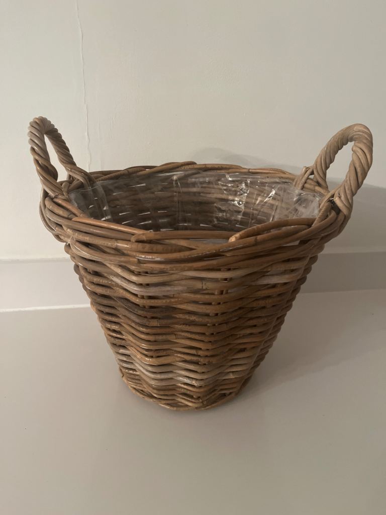 Wicker Basket with handles and liner