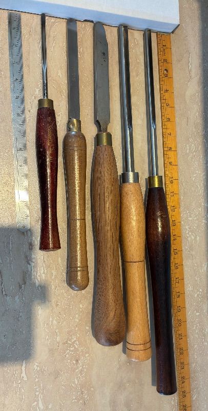 Vintage wood turning chisels