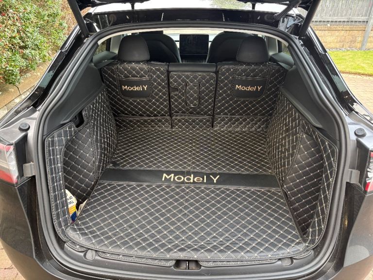 Tesla model Y fitted boot protector.