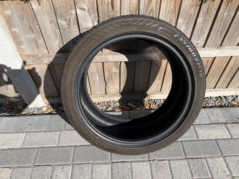 Used tyre 235 x 40 x 18 Churchill tyre with good legal tread 