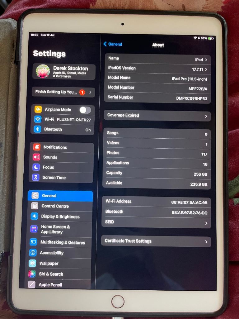 Apple iPad Pro 10.5-inch 256GB – Good Condition