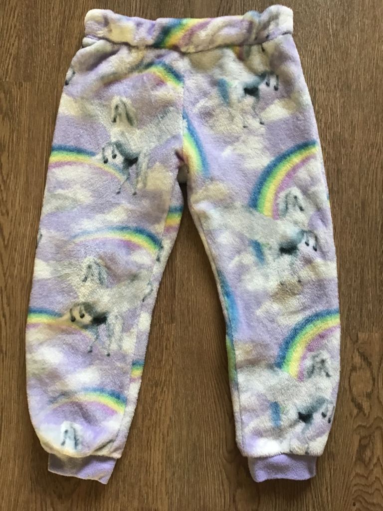 ‘F&F’ Girls Unicorn Rainbow Pyjama Trousers, Ages 4-5 Years