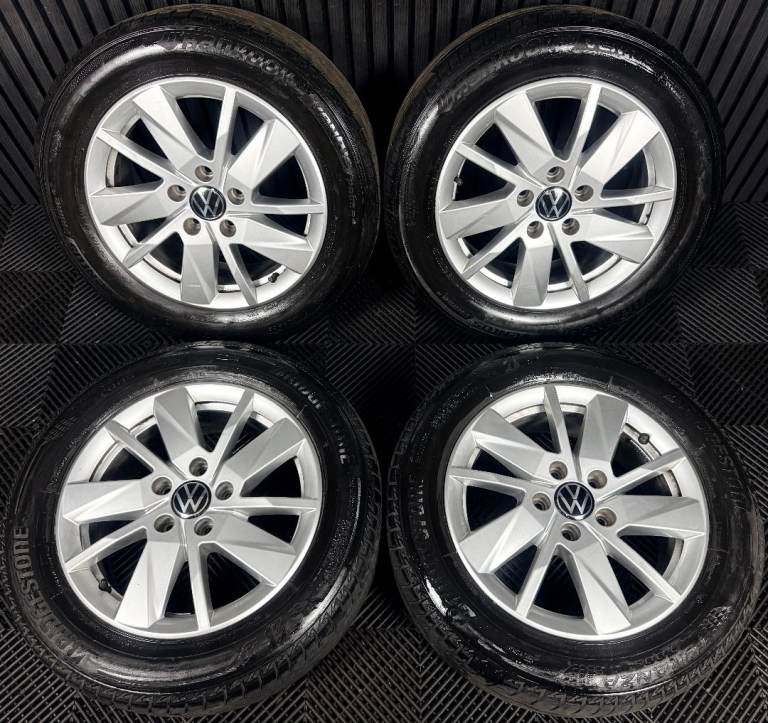 16'' GENUINE VW CADDY MK5 VIENNA SILVER ALLOYS WHEELS TYRES